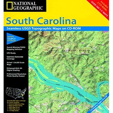 Imagem de National Geographic TOPO! CD-ROM de mapa da Carolina do Sul (Windows)