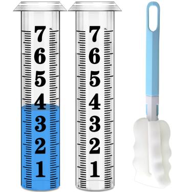 Imagem de Tubo de substituição de pluviômetro, medidores de chuva precisos ao ar livre com melhor classificação, 18 cm de capacidade de substituição de tubo de pluviômetro de plástico para quintal e jardim,