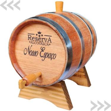 Imagem de Barril Carvalho Corote 3 L Para Cachaça Tonel + Gravação - BARRIL BRAS