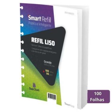 Imagem de Refil Liso Para Caderno Inteligente 100 Folhas- 11 discos - Sem marca