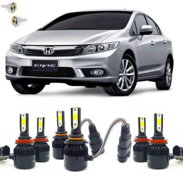 Imagem de Super Led 8000K Farol Baixo H11 Alto H11 Milha HB3 Civic 12-16 - TECH 