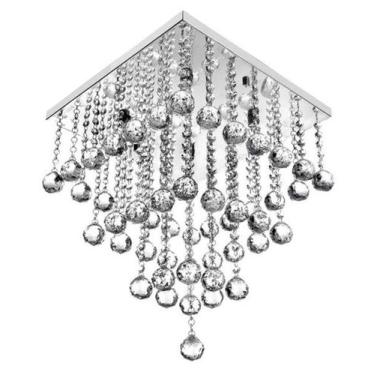 Imagem de Lustre de Cristal Para Sala e Escritório, 30 Cm de Altura, Base de Ino