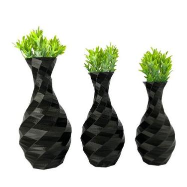 Imagem de Vasos Planta Kit 3 Vasinhos Suculentas Decoração Sala Casa - Sttark, P