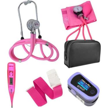 Imagem de Kit Academico Para Fisio Enfermagem Medicina G-tech Premium, rosa