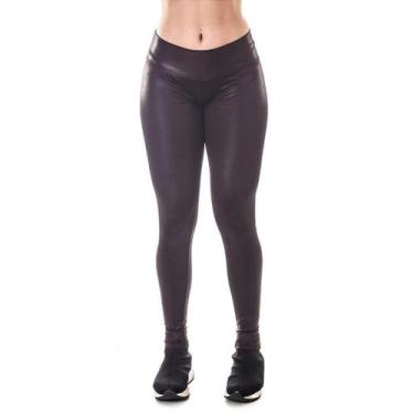 Imagem de Legging Suplex Básica Cirrê Marrom Feminino Academia - Adora! Modas, P