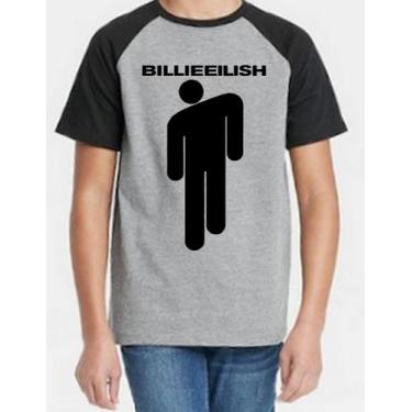 Imagem de Camiseta Infantil Billie Eilish - Alternativo Basico, Cinza / 12