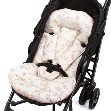 Imagem de Capa colchão para carrinho fofinho - Dolce Affetto, floral salmom