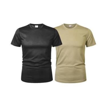 Imagem de Camiseta Tática Masculina de Secagem Rápida - Manga Curta, Gola Redond
