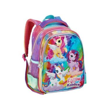 Imagem de Mochila de Costas Unicórnio Rainbow Grande - denlex