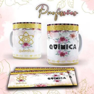 Imagem de Caneca profissões glitter - Química - Modelo S