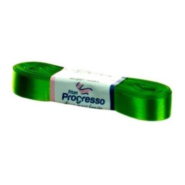 Imagem de Fita de Cetim Progresso 15mm nº3 - 10m Cor 677 Verde Folha - 01 unidad