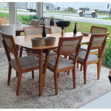 Imagem de Mesa de Jantar Prime Wood com Borda de Cobre (Apenas a Mesa) - Made Wo