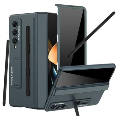Imagem de YQODSZ Capa para Samsung Galaxy Z Fold 4 com protetor de tela de privacidade, capa de telefone anti-espião Fold4 com suporte para caneta S e suporte Stylus para dobradiça proteção de privacidade para