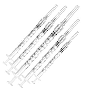 Imagem de A AKRAF Seringa luer lock de 24 embalagens de 1ml com agulha de 27ga de 1/2 polegada - seringas descartáveis ​​de 1ml com agulhas afiadas - seringas de 1ml seladas individualmente e higieniz