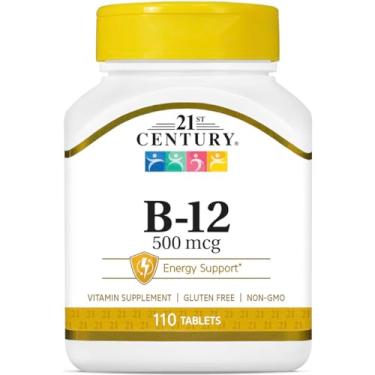 Imagem de Vitamina B12 B-12 500mcg 110 Comprimidos 21st Century - Compre Agora