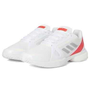 Imagem de adidas Tênis feminino X Stella McCartney Court, Branco/prata metálico/vermelho lúcido, 36