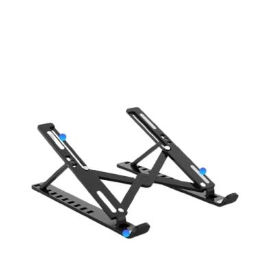 Imagem de Suporte para Notebook e Tablet em Alumínio Resistente Apoio Mesa em Metal Articulado Dobrável Ajustável com Altura Regulável Portátil Base para Laptop