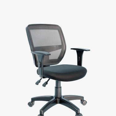 Imagem de Cadeira Giratória em Tela com Braço Novara - Nov10 Preto