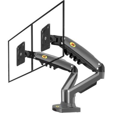 Imagem de Suporte 2 Monitores 17 a 27 Pol Articulado Pistão a Gás NB F160 - NORT