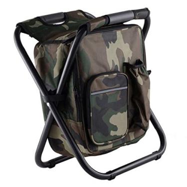 Imagem de Mochila Cadeira Cooler Cadeira Leve de Grande Capacidade Campo Dobrável Banco de Acampamento para Viajar Praia para Caminhada Picnic Blue Desgas