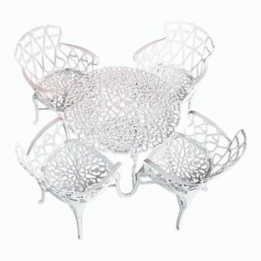 Imagem de Conjunto de Jardim Viena Premium com Mesa e 4 Poltronas Aluminio Fundi