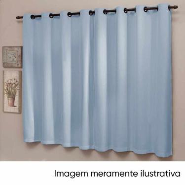 Imagem de Cortina para Sala 2,40x1,60 m Unica Microfibra Azul Bebe - Sultan