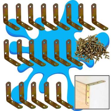Imagem de 60 Cantoneira Reforço 5cm Montagem De Moveis Com Parafusos - STORE SHA