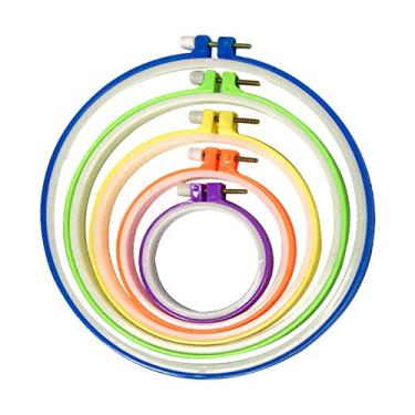 Imagem de Kit Bastidor Plastico Tarracha Bordado Manual Ponto Russo