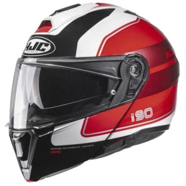 Imagem de Capacete Escamoteável HJC i90 Wasco, 61, Vermelho/Branco