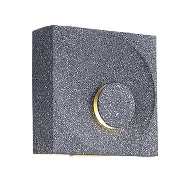 Imagem de Luminárias de parede Simplicity Square Cements com base E14/E12, três cores, reguláveis, criativas, para ambientes internos e externos, para parede de fundo, escadas, entrada (Forma 2)