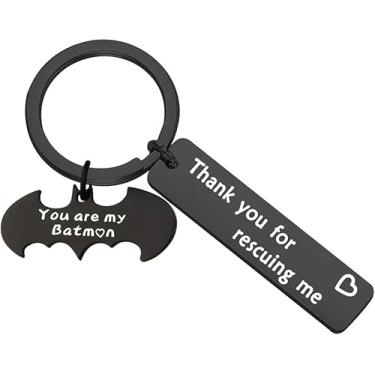 Imagem de Lywjyb Birdgot Batman Gifts DC Comics Geeky Fans Gifts DC Superhero Gifts Dark Knight chaveiro Thank You Gifts for Daddy Boyfriend You are My Batman chaveiro