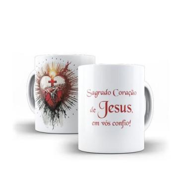 Imagem de Caneca Católica Sagrado Coração de Jesus Em Vós Confio - Villa Caneca