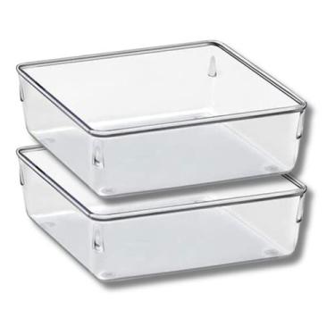 Imagem de Kit 2 Organizador Multiuso Modular Gavetas Porta Maquiagem - PLASTUTTI