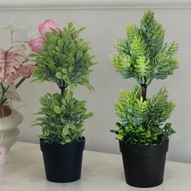 Imagem de TOTOGA Plantas artificiais em vasos falsos para decoração de escritórios domésticos