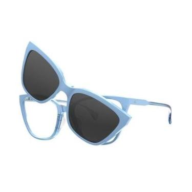 Imagem de Armação De Óculos Hb Switch 0549 10105490877032 Azul Brilho-Feminino