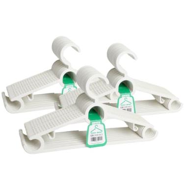 Imagem de Cabides Para Roupas Kit 30 unidades (Branco) Cabide Antideslizante Reforçado Multiuso | Contém Porta Gravata, Cinto, Gancho para Vestidos| Cabides para Calças, Camisas, Camisetas, Ternos | CSCABIDES