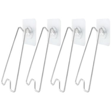 Imagem de ITROLLE 4 Peças De Suporte Moldura Metal Com Adesivo Prateado Para Cavalete, Autoadesivo Ajustável Aço Inoxidável