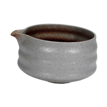 Imagem de Fenteer Tigela de tigela de cerâmica matcha, cerimônia de chá verde Chawan Porcelain Matcha Mixing Bowl, feita à mão, xícara de chá verde para iniciantes, Branco