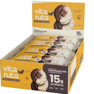 Imagem de Barra de Proteína de Choco Duo e Caramelo Salgado - Vitanuts (Caixa com 12 unidades)
