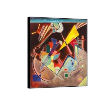 Imagem de BMZFYBS Quadro preto arte de parede pinturas famosas - imagens abstratas em tela para sala de estar - marrom profundo - pôster e impressões de decoração de casa 30 x 35 cm 12 x 13 polegadas