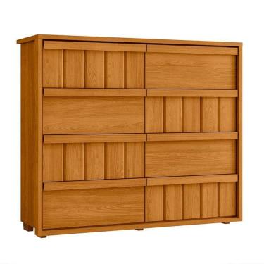 Imagem de Cômoda Tarsila 100% Mdf Ripado 8 Gavetas - 7 Decor Cinamomo