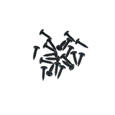 Imagem de KAISH Pacote com 20 parafusos de aço inoxidável premium American #2 x 1/10.2 cm Phillips Head Guitar Truss Rod para Importação Les Paul LP/SG ou outras guitarras, preto