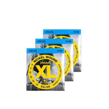 Imagem de Kit 3 UND. Enc. P/ Guit D'ADDARIO EXL125 09-046 Sup. Light