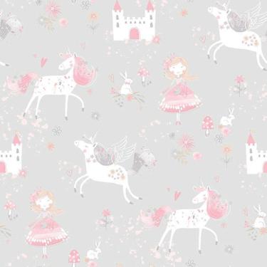 Imagem de Papel De Parede Just 4 Kids Unicórnios G56525 - Rolo 10m X 0,52m