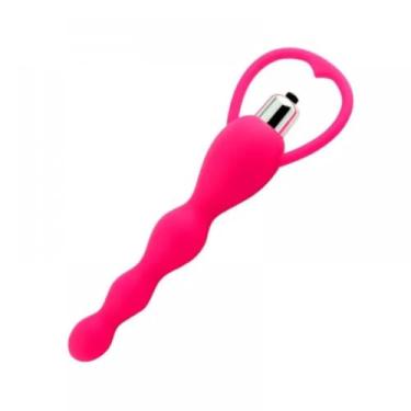 Imagem de Plug Anal Em Silicone Com Vibro Liga E Desliga Brinquedo Íntimo Vibratório Silicone Macio [PINK] PL069