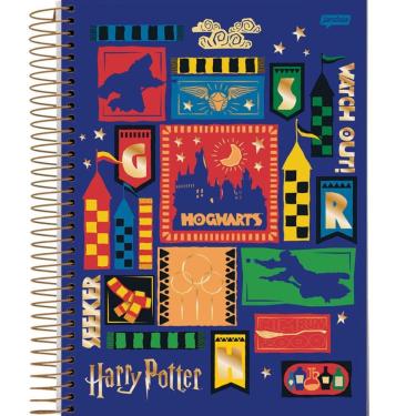 Imagem de Caderno Espiral Universitário 12 Matérias 240 Folhas Harry Potter Hogwarts Jandaia Estampa 2
