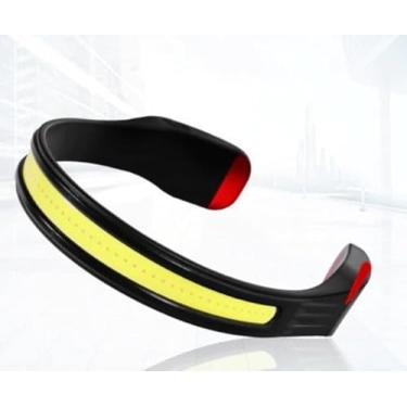 Imagem de Lanterna de Cabeça Luz Vermelha Traseira Segurança Noturna Para Corridas Noturnas Pesca Ciclismo Caminhada Recarregável com 350 Lumens e 10 Horas de Uso 3 Modos de Iluminação Piscante Prova D'Agua