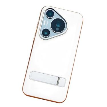 Imagem de FWYANZH Capa para Huawei Pura 70 Ultra/70 Pro +/70 Pro/70, capa de couro dobrável com revestimento de proteção para câmera, capa à prova de choque, branca, 70 Ultra