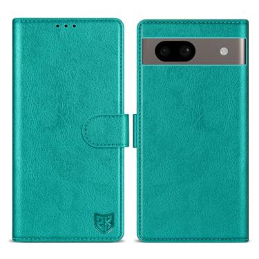 Imagem de ZZXX Capa carteira para Google Pixel 8A com [bloqueio RFID] compartimento para cartão, fecho magnético com suporte, capa protetora de couro dobrável para Pixel 8A (azul lago, 15,5 cm)