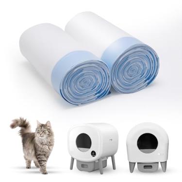 Imagem de Forros de caixa de areia para gatos com 40 unidades, 66 x 42 cm, para caixa de areia autolimpante Fsitego e Fumoi, sacos de areia extra grossos e resistentes, 3 a 4 litros de capacidade